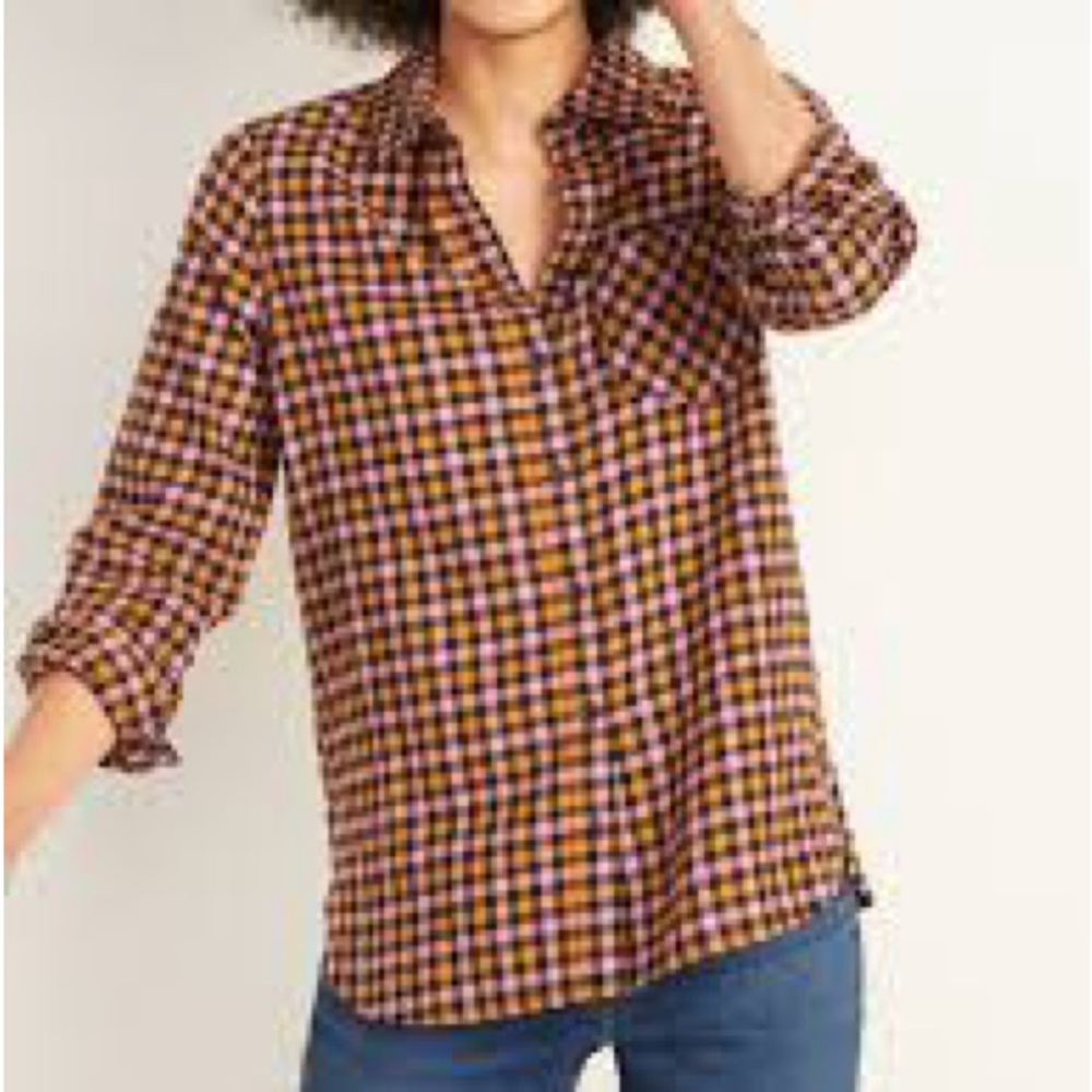 Three 3️⃣ Old Navy Patterned Flannel Classic Shirt for Women